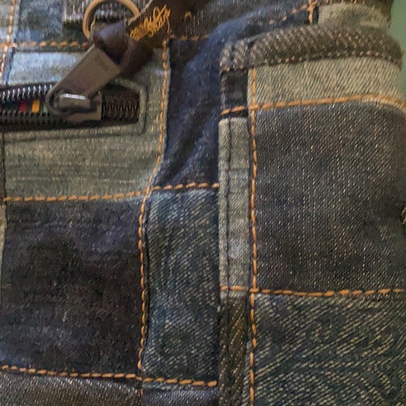 Color block Donna sharp denim purse . In good condition - Picture 9 of 11